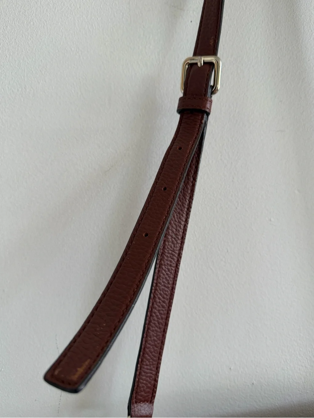 kate spade Brown Pebbled Leather Satchel with Gold Hardware